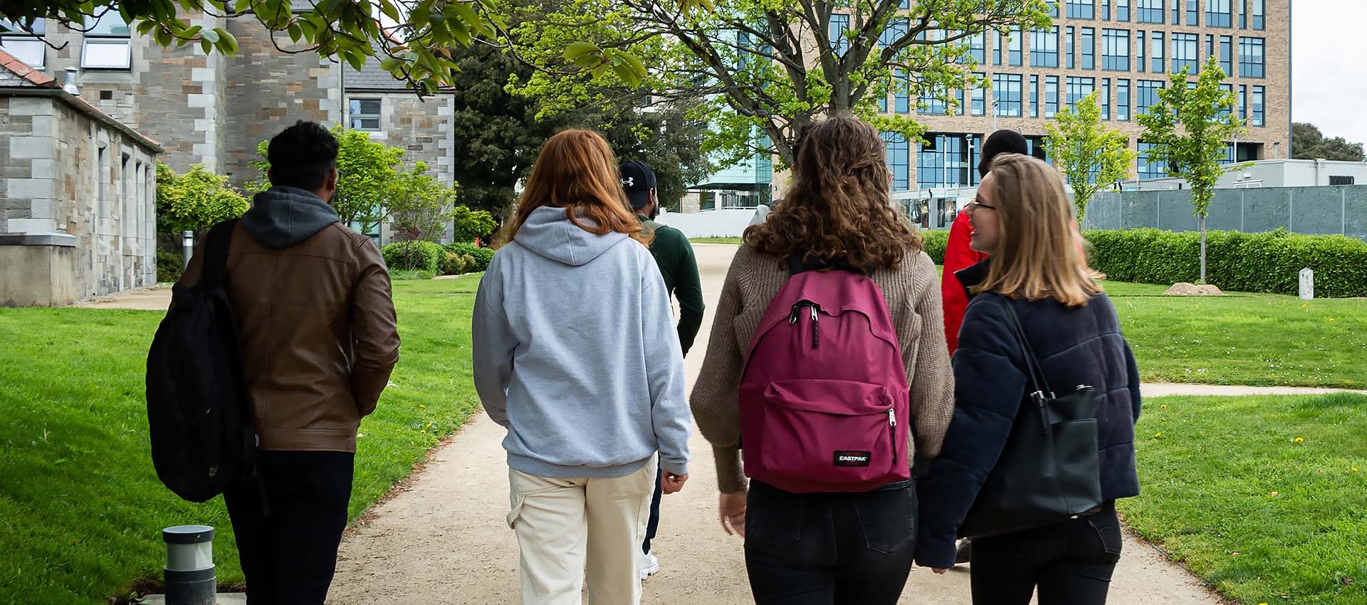 Students walking outside Grangegorman campus at TUDublin