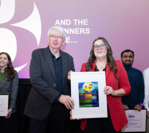 Image for Megan Joyce from TU Dublin won the Audience Choice Award of ‘Three Minute Thesis’ Irish Universities Association National Final 2024